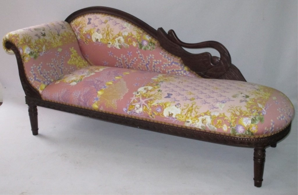 Atelier Versace Mahogany Swan Figural Recamier (1 of 10)