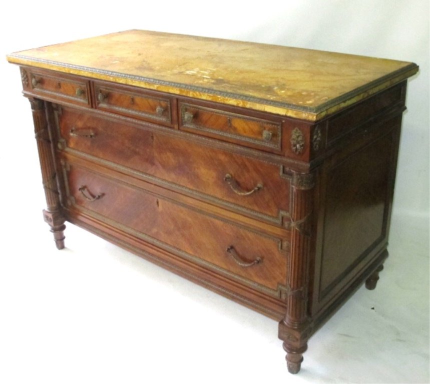 French Louis XVI Style Bronze Mounted Commode (1 of 10)