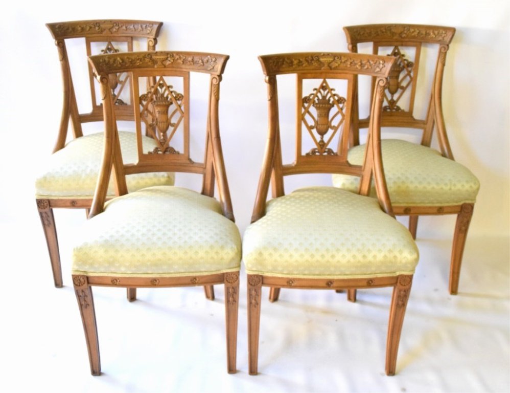 Set of Four Directoire Style French Chairs (1 of 10)
