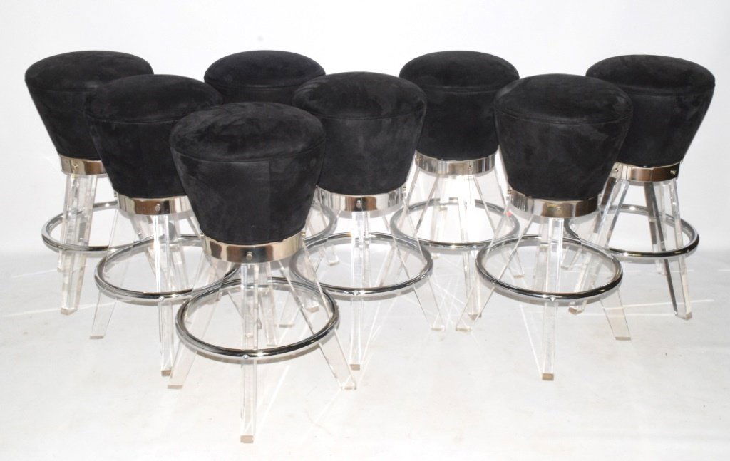Gumdrop Barstool in Black Set of Eight (1 of 10)