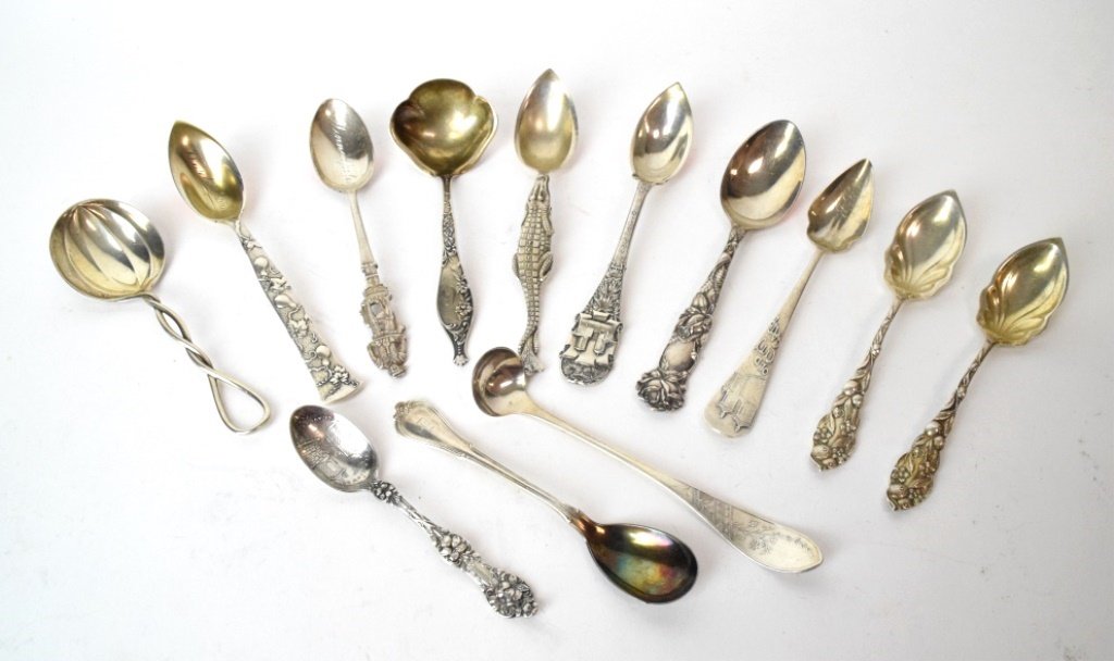 Thirteen Souvenir Spoons, Sterling Silver (1 of 10)