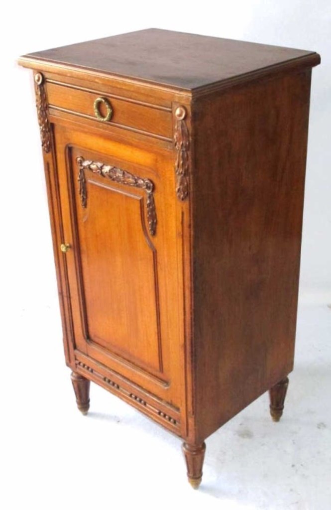 French Carved Single Door Cabinet (1 of 8)