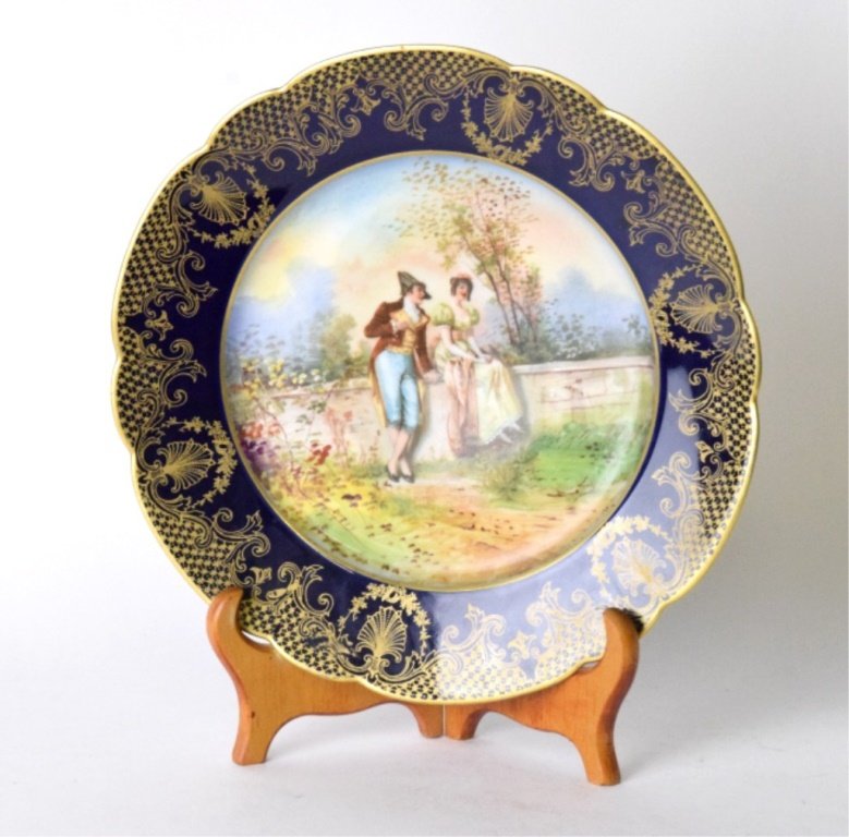 M Redon Limoges Plate Courting Scene (1 of 10)