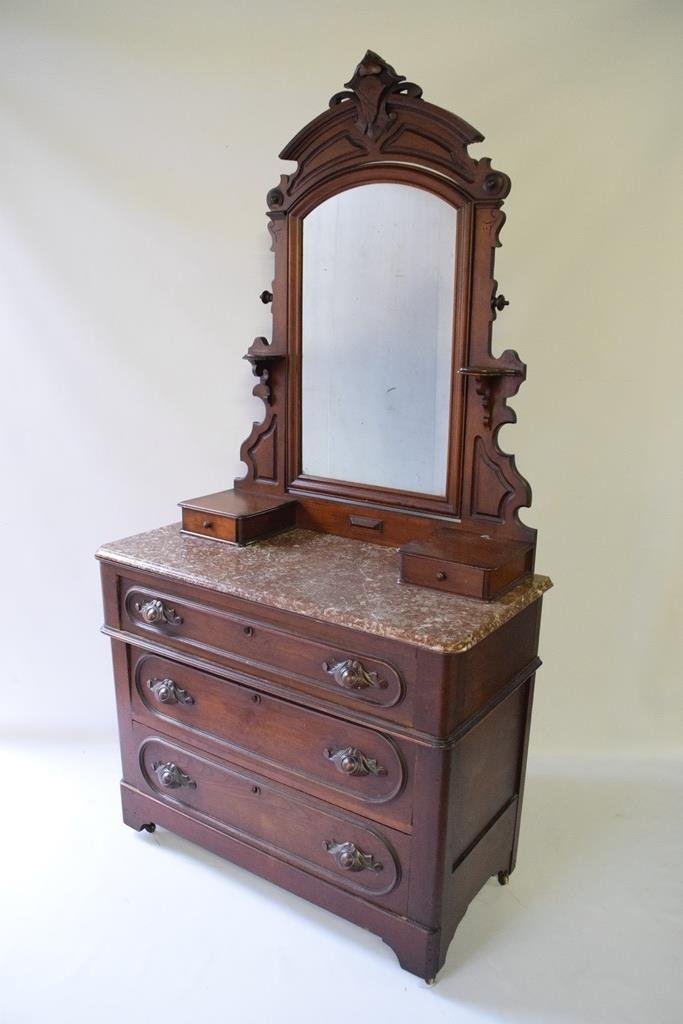 Victorian Marble Top Back Dresser (1 of 10)