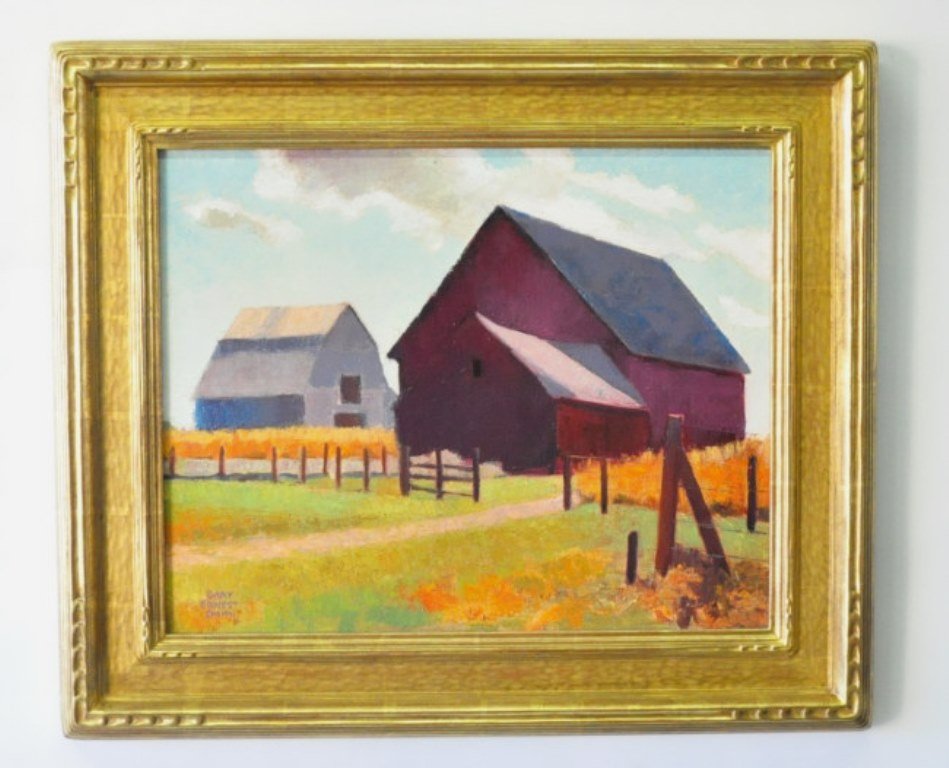 Gary Ernest Smith (1942-) Red Barn, Grey Barn (1 of 10)