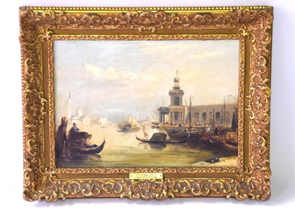 Edward Pritchett (1828-1864) Oil on Panel (1 of 10)