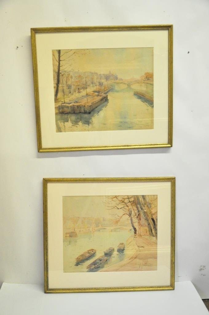 Nicolai Krycevski (1898-1961) Pair Watercolors (1 of 7)
