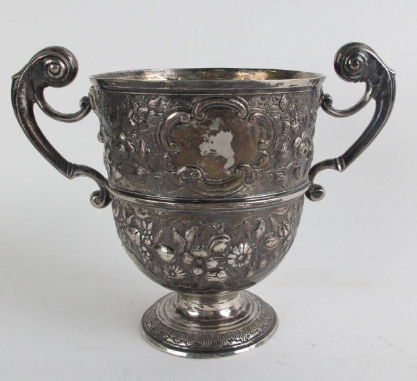 Irish Sterling Silver Repousse Vase (1 of 10)