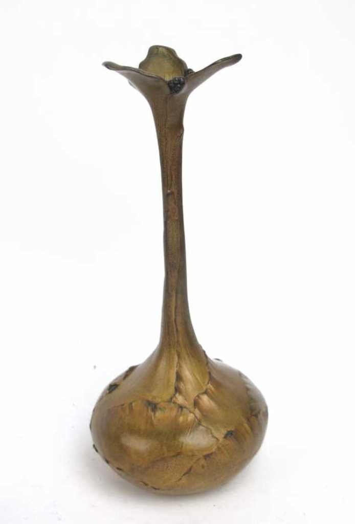 Hippolyte Gautruche Bronze Bud Form Vase (1 of 8)
