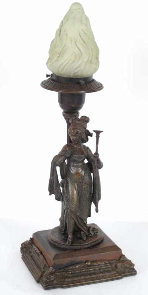 Victorian Bronze Figural Lamp (1 of 9)