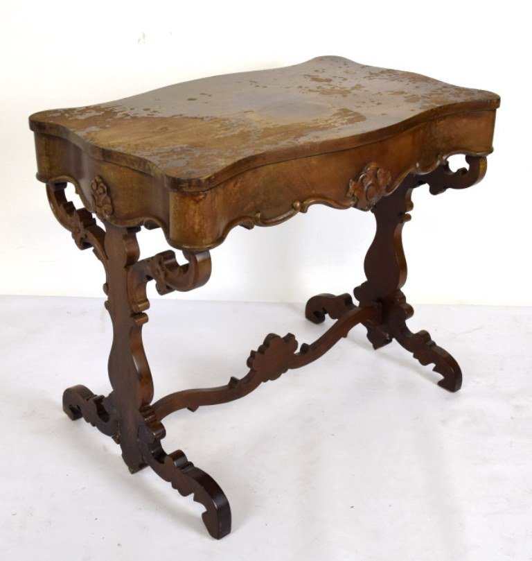 Victorian Carved Mahogany Parlor Table (1 of 8)