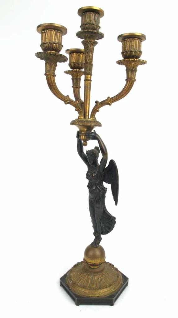 Four Light Empire Bronze Candelabra (1 of 10)