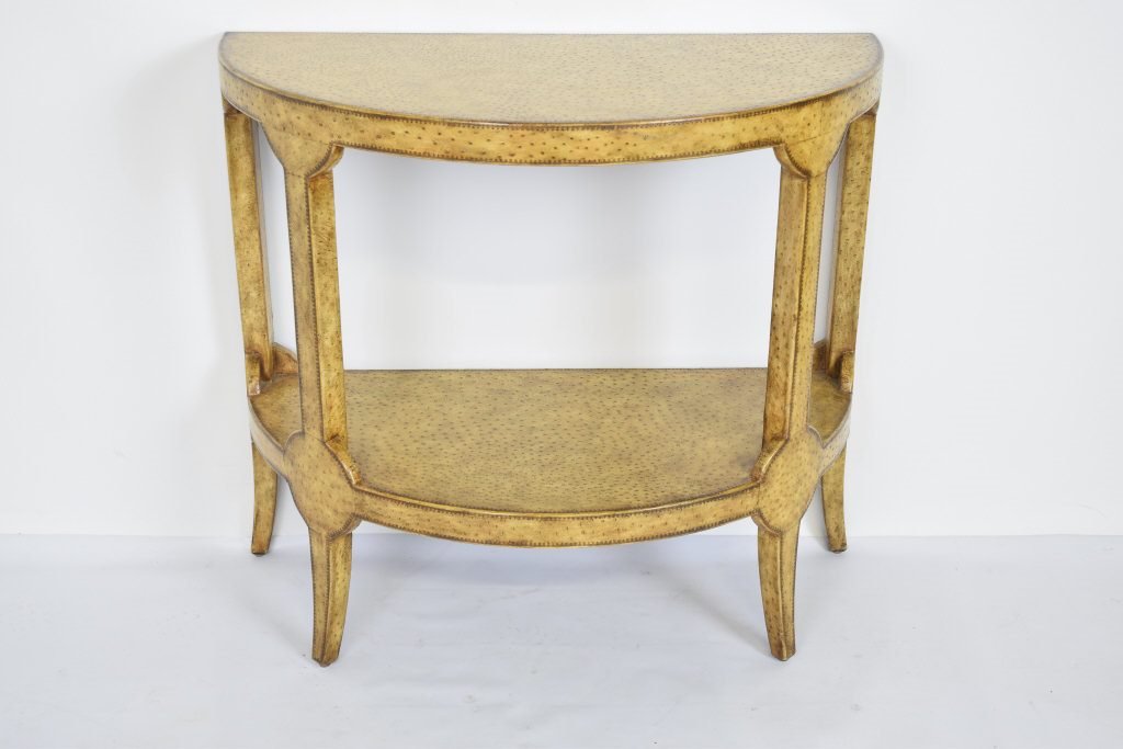 Ostrich Leather Console Table (1 of 8)