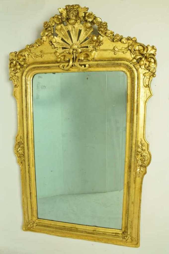 Antique Carved Gilt Wood Mirror (1 of 10)