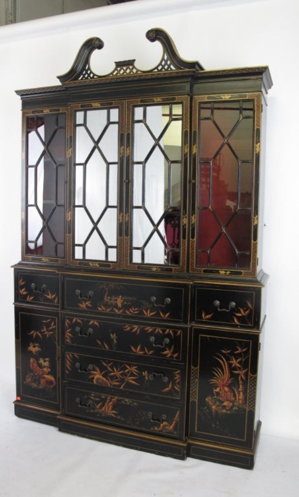 Chinoiserie Mirrored Breakfront Cabinet (1 of 10)