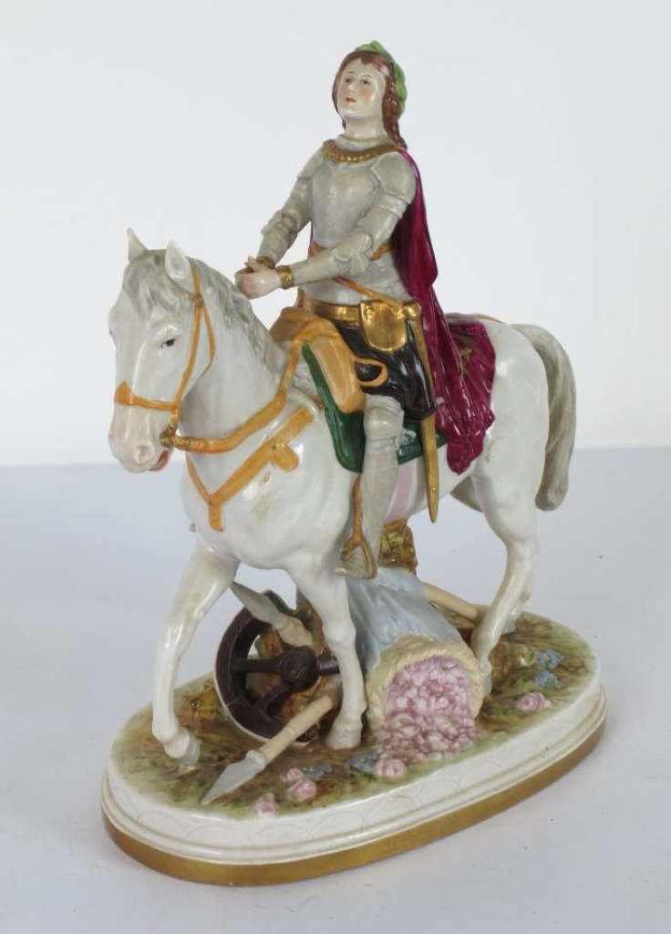 Antique French Porcelain Joan of Arc Figurine (1 of 10)