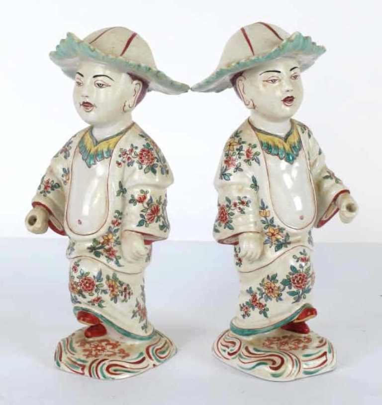 Pair French Oriental Style Porcelain Figurines (1 of 10)