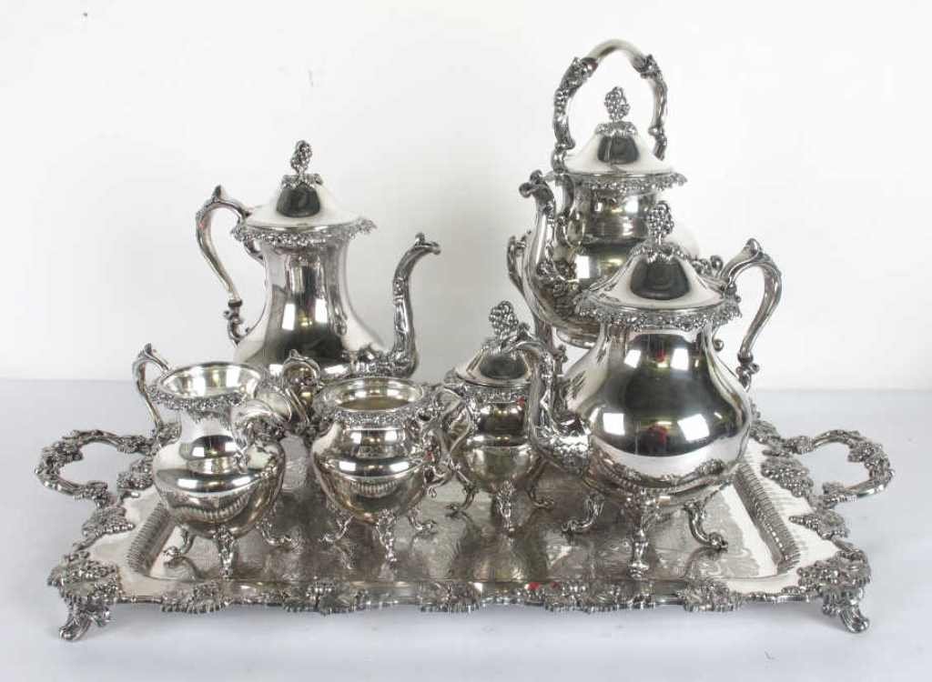 8 Pc Silver Plate Tea Service (1 of 10)