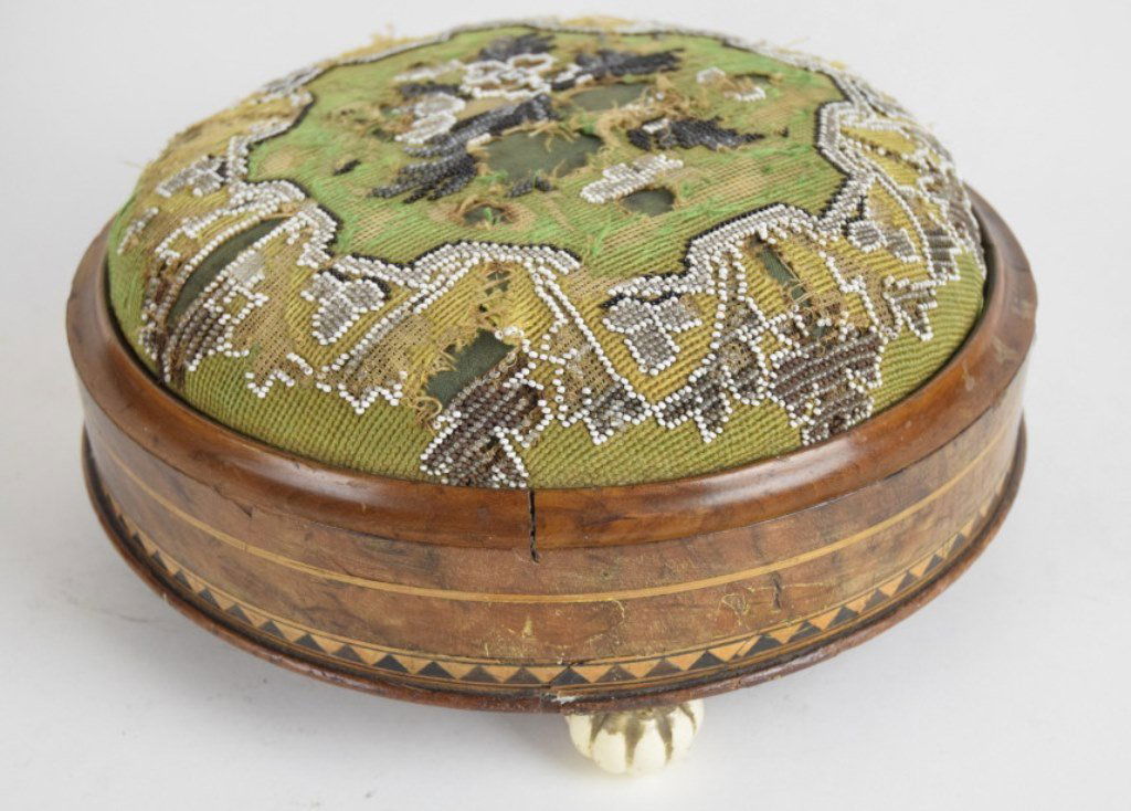 Parquetry Victorian Walnut Stool (1 of 7)