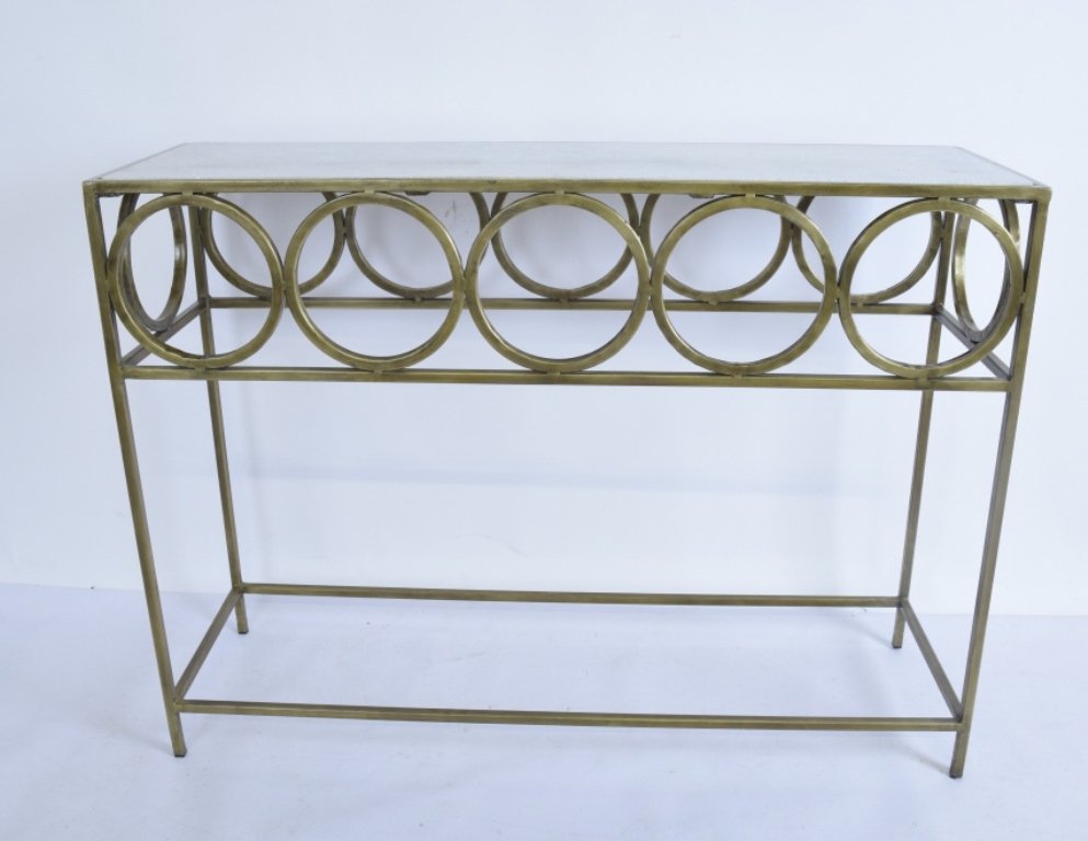 Marble Top Mid Century Modern Console Table (1 of 6)