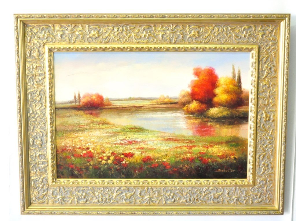 Schroter Signed Oil on Canvas Landscape (1 of 7)