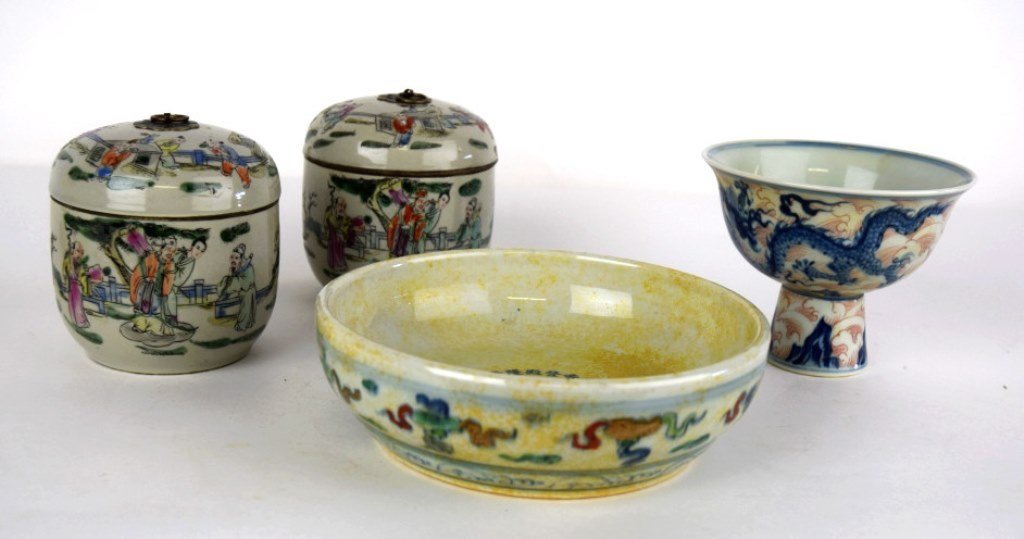 Group 4 Pcs Chinese Porcelain (1 of 10)