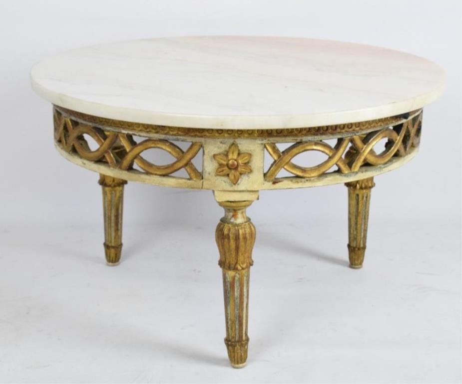 Antique Pink Marble Top Venetian Table (1 of 9)