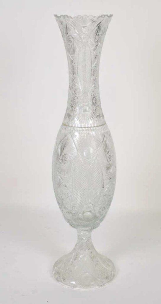 Large Cut Crystal Vase (1 of 8)