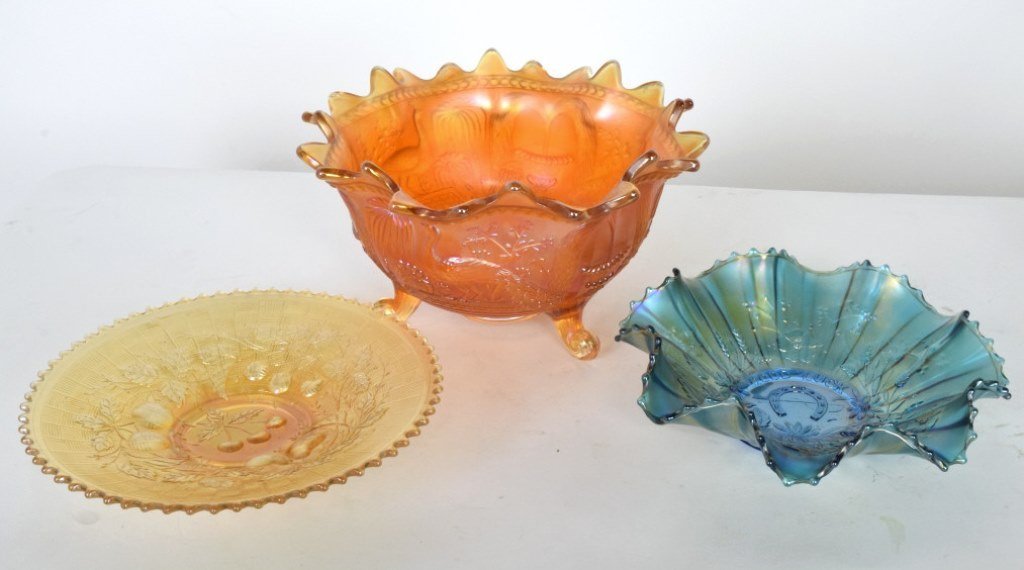 Group 3 Pcs Carnival Glass (1 of 10)