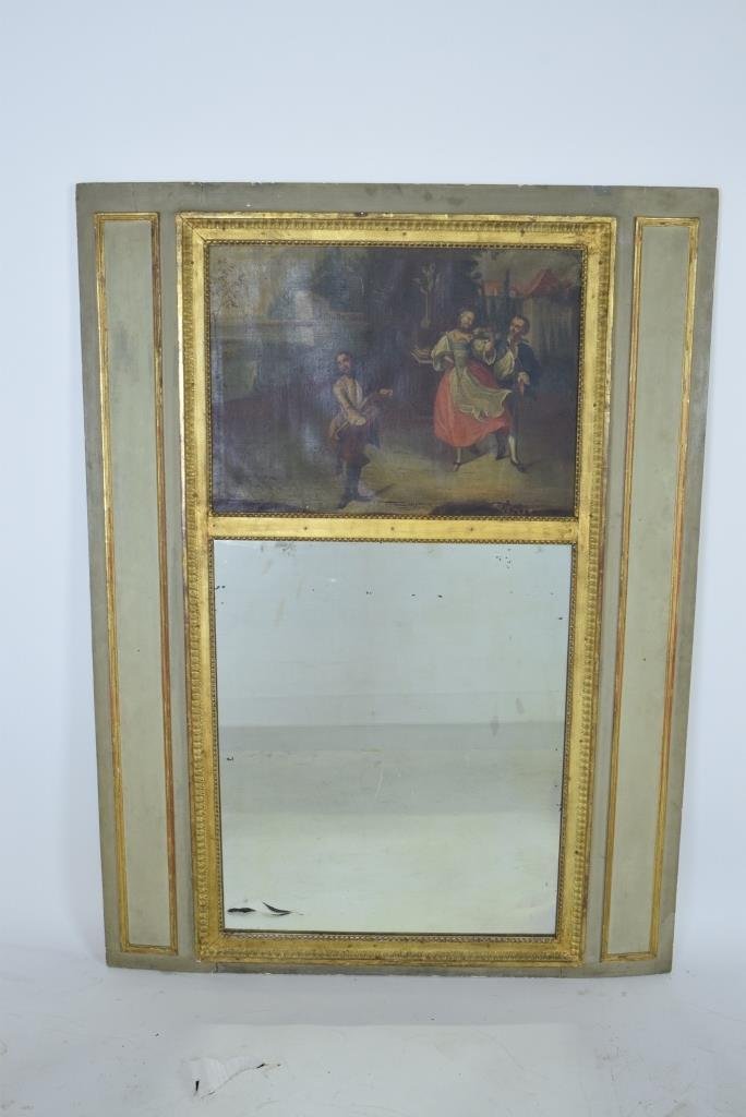 19th C. French Trumeau Mirror (1 of 8)