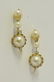 Pair Antique 14k Yellow Gold and Pearl Earrings