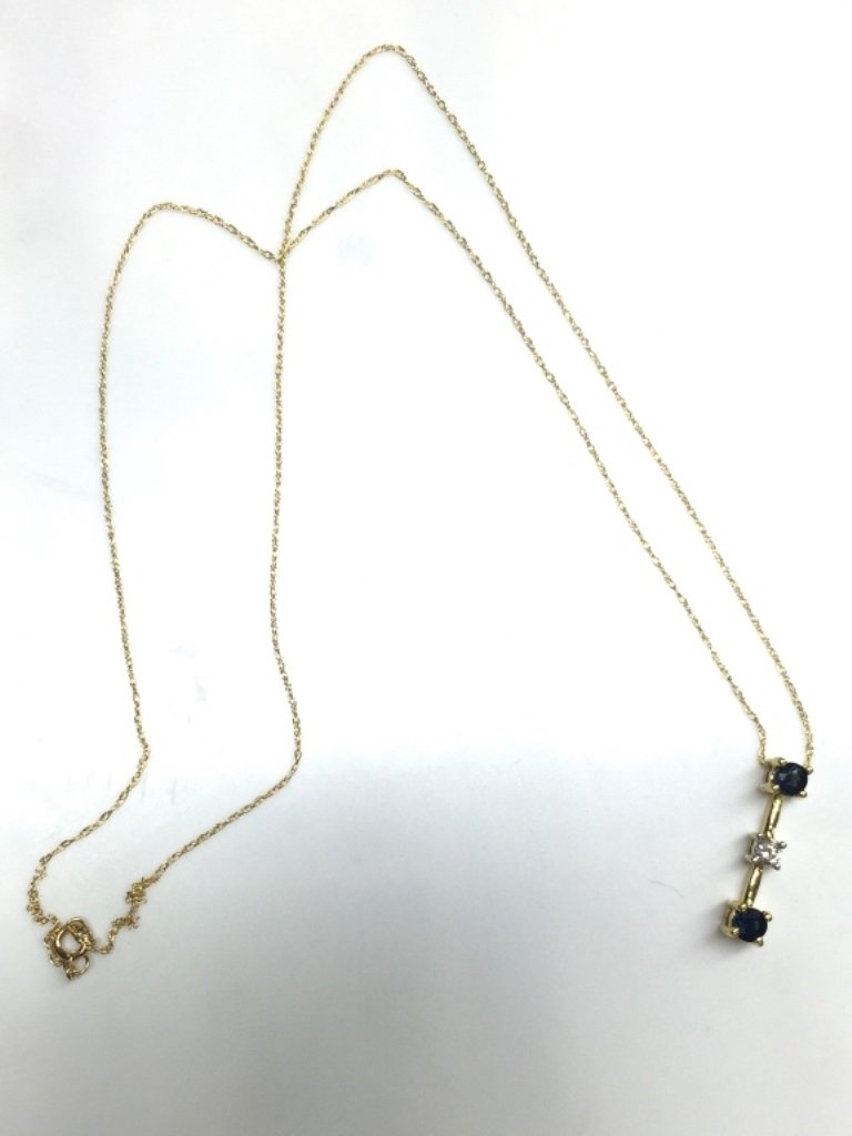Diamond & Sapphire Pendant (1 of 3)