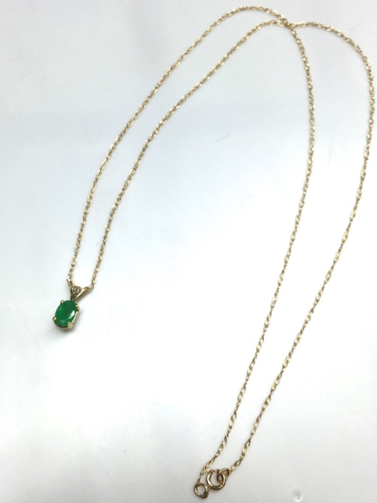 Diamond and Emerald Pendant (1 of 3)
