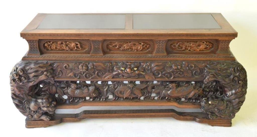 Chinese Low Wall Console (1 of 9)