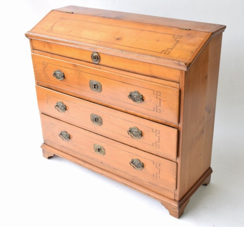 Antique Slant Front Secretary Chest (1 of 10)