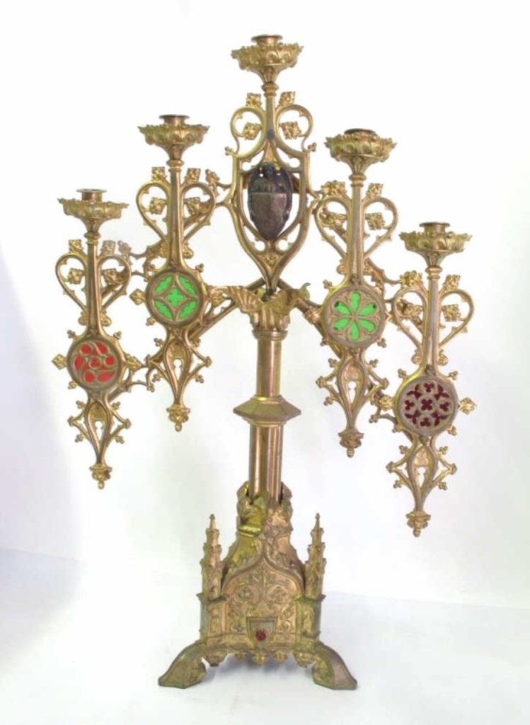 Brass Telescoping Candelabra (1 of 8)