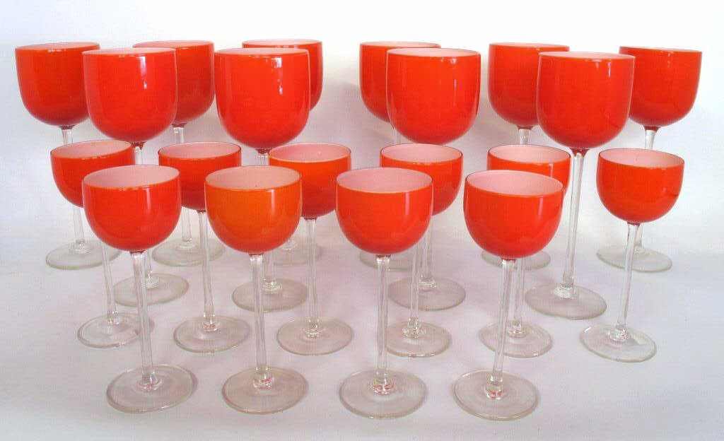 Lot of 20 Art Glass Stemware (1 of 5)