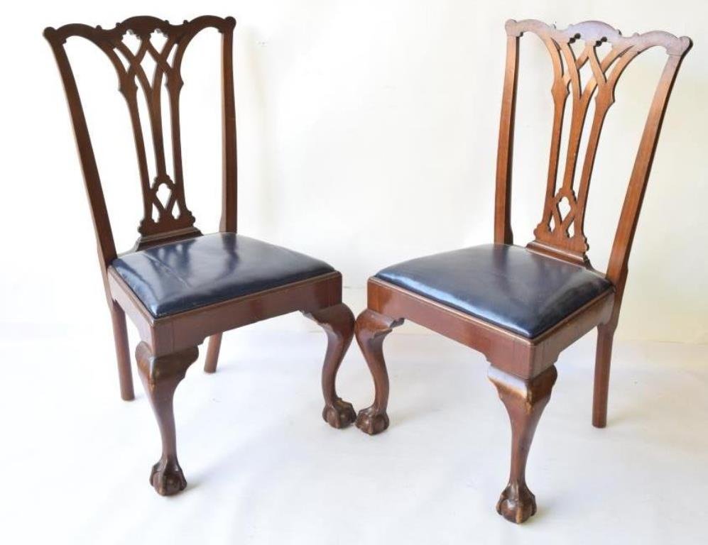 Pair Antique American Side Chairs (1 of 9)