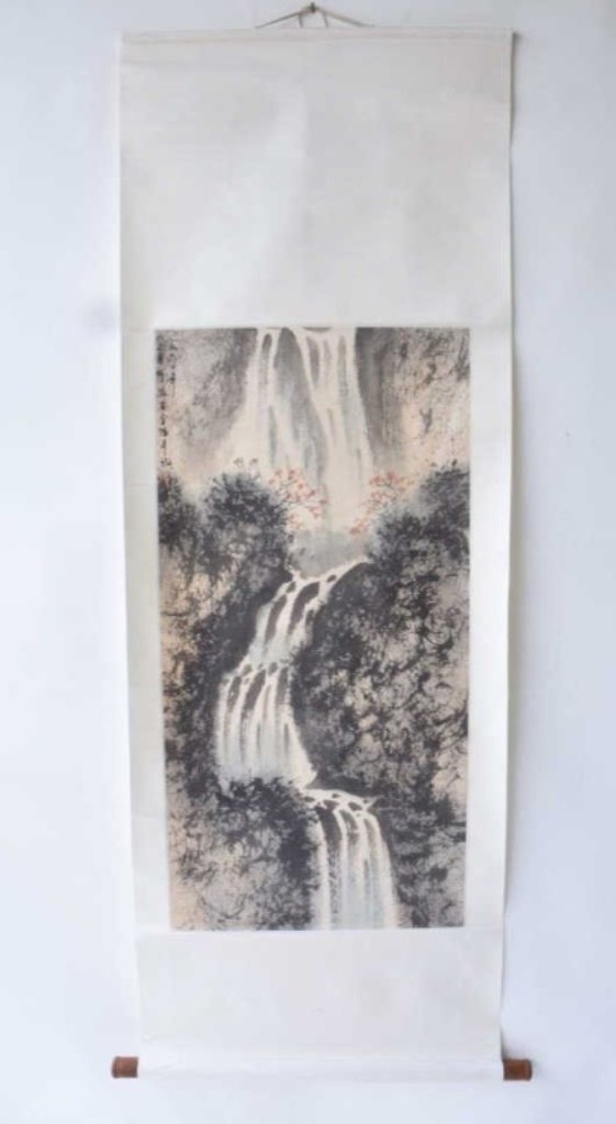 Chinese Hanging Scroll Ink and Watercolor on Paper (1 of 10)
