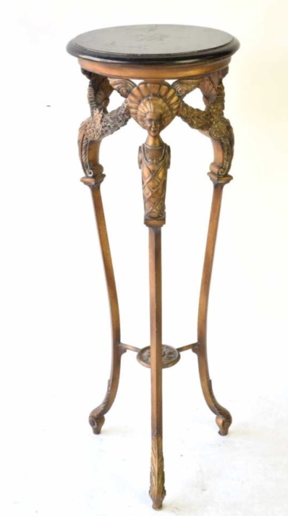 Granite Top Gilt Metal Stand (1 of 6)
