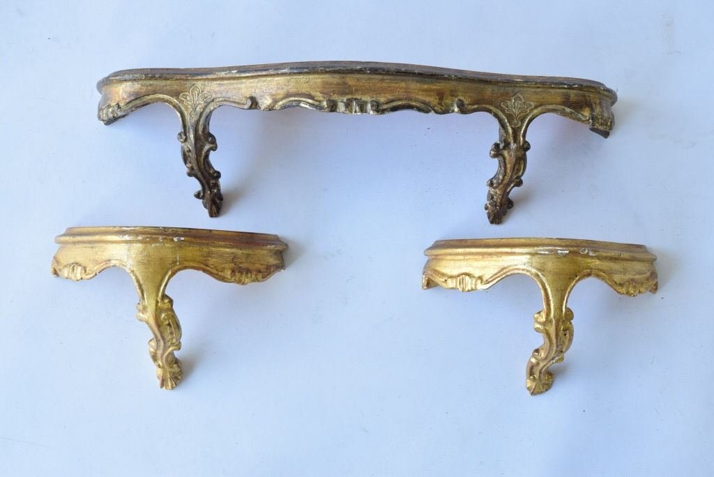 Three Italian Gilt Wood Shelves (1 of 6)