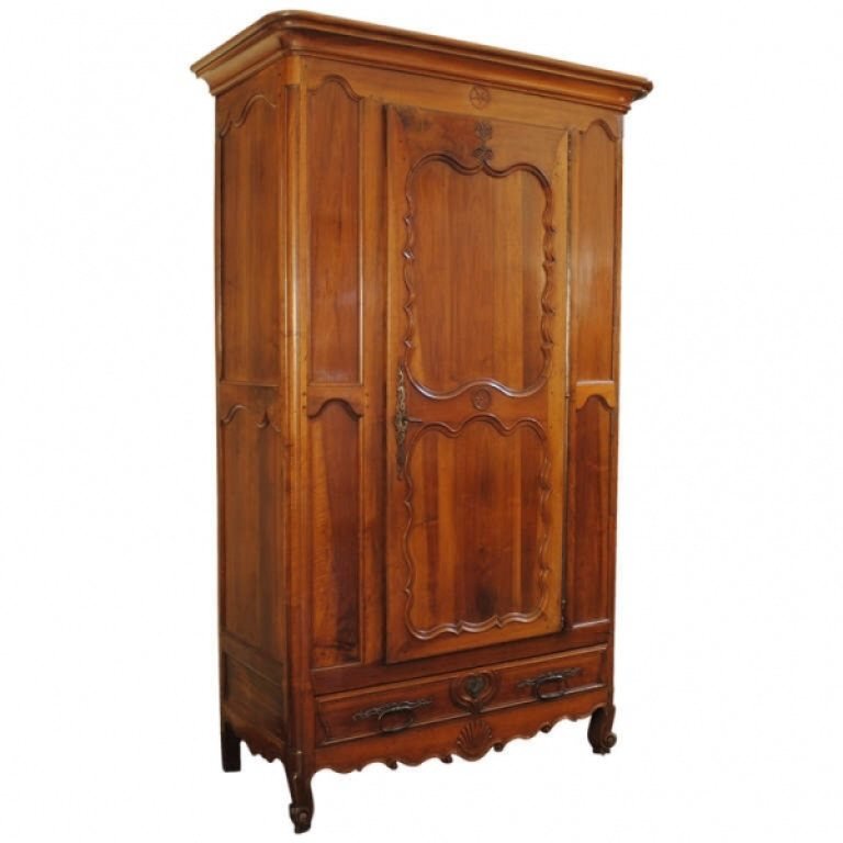 Louis XV Walnut One Door Armoire (1 of 10)