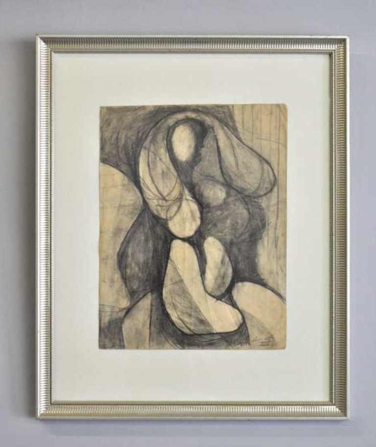 20th Century British School Charcoal on Paper (1 of 8)