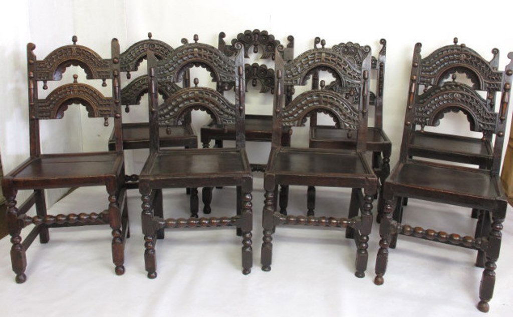 17th/18th C. Group of 8 Italian Walnut Chairs (1 of 10)