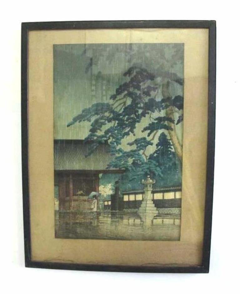 Japanese Ukiyo-e Style Lithograph (1 of 6)