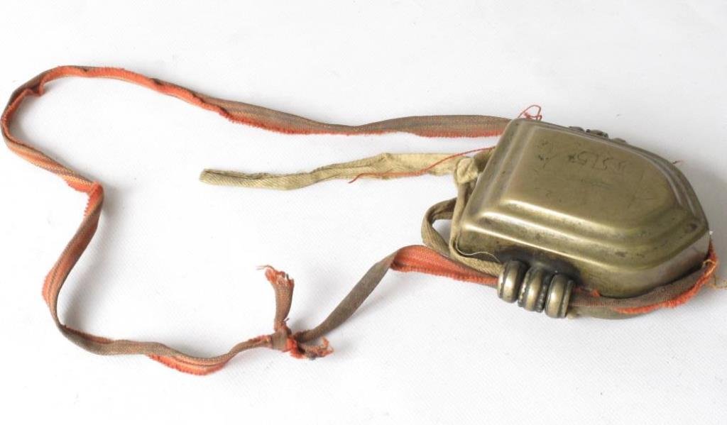 Brass Pendant Pouch with Polished Stones (1 of 8)