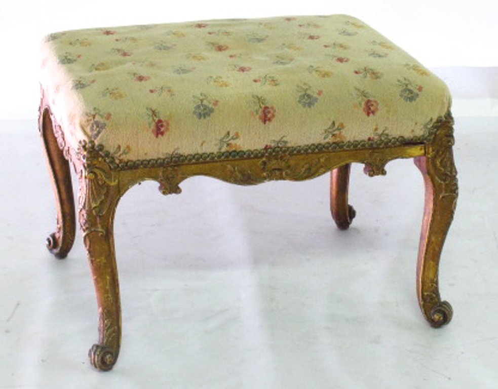 French Upholstered Stool (1 of 9)