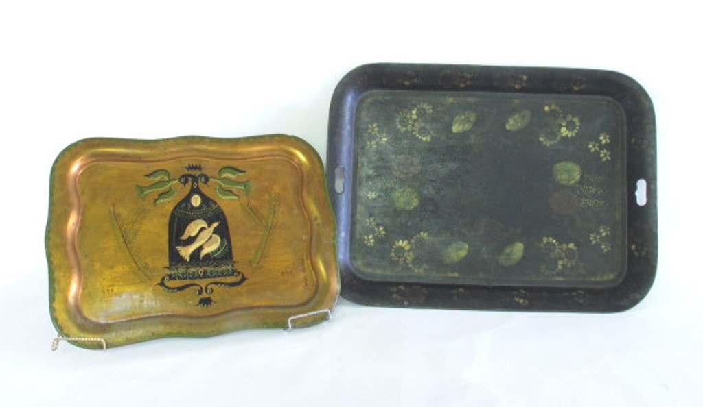 Two Hand Painted Metal Trays with Georges Briard (1 of 10)