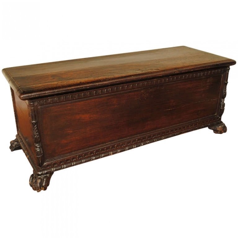 Italian Walnut Cassapanca Chest (1 of 8)