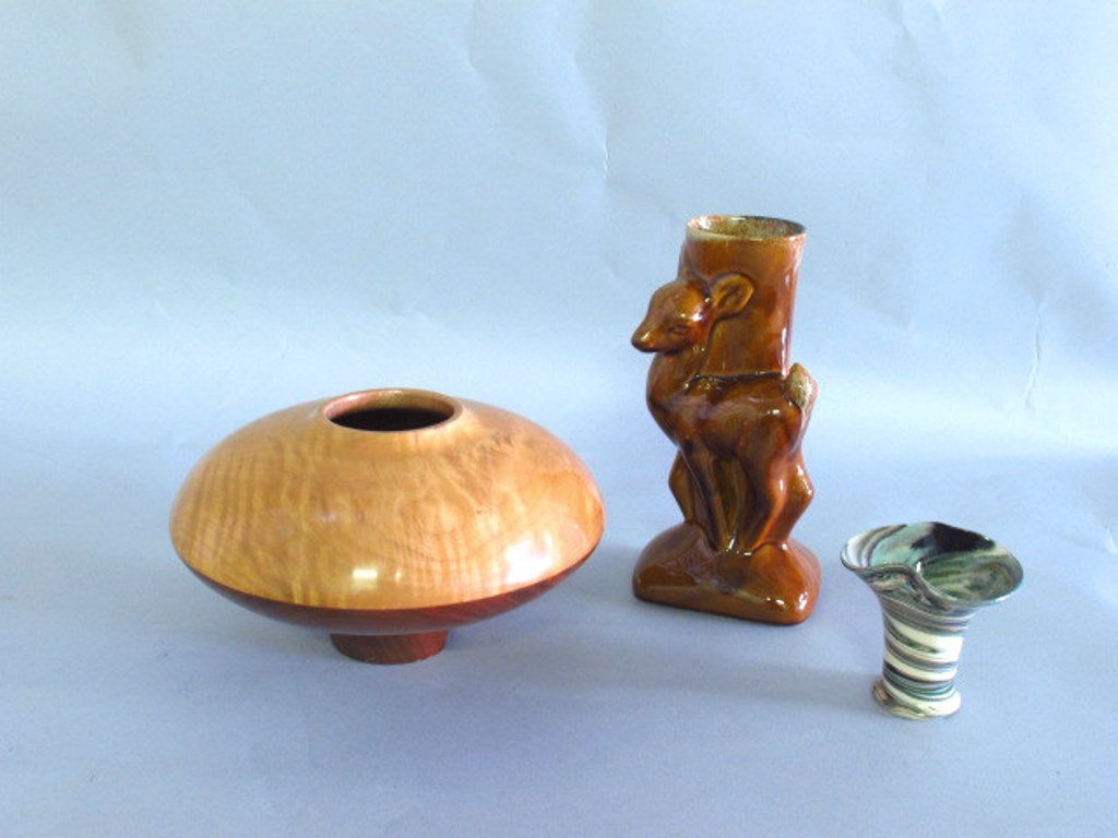 Trio of Pottery Pieces including Anna van Briggle (1 of 10)